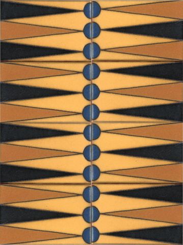 X Backgammon Set Cream 12x16" tile