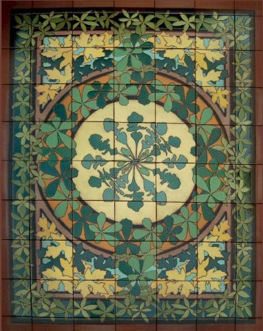 Fallen Leaf Green Panel 50x69" tile
