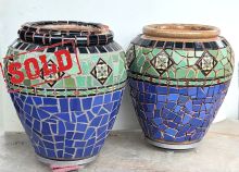 MB Daisy Mosaic Planters