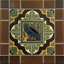 Crow Cameo with Dorset Deco Panel 17x17"
