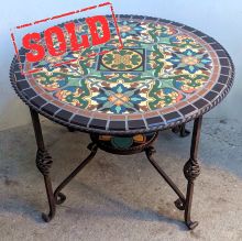 Azulejo Brown Round Table