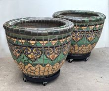 Classic Saracen Mosaic Planters