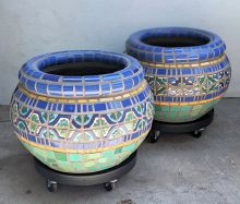 Turq Pool Border Planters
