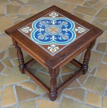 Fallon Table with vintage wooden base