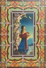 Senorita with Green Victory Flower Plaque