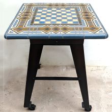 Rogers Checkers Table on Machine Shop Base 31 x 31 x 40" high 