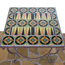 Backgammon Table with Titus deco border
