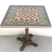 Lower Robbia Checkers Table 28 x 28 x 30" high