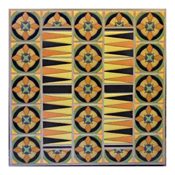 Backgammon Table with Titus deco border
