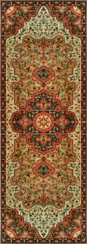 Persian Rug Long-Gold  120 x 42"