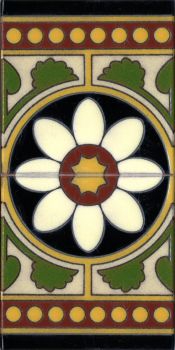 Springfield deco gloss-white (2 tile stack) 6x 12"