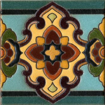 6x6" Isabella Stripe deco - satin -turq