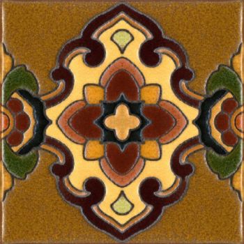 6x6" Isabella deco - satin - brown 