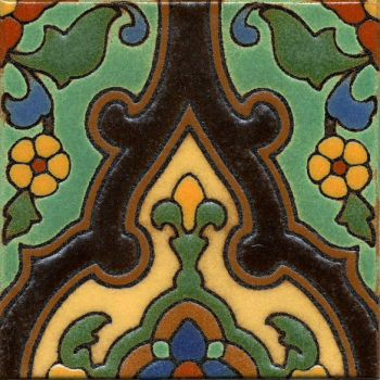6 x 6" Shiraz deco satin - Green