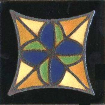 3x3” Holly Dot deco combo-Black tile