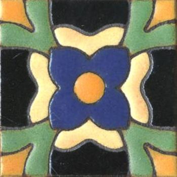 3x3” Poppy Dot deco combo-Cream tile