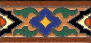 3x6” Vanna Liner deco combo-Ochre tile pattern