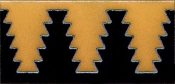 3x6” Zig Liner deco combo-Gold tile pattern