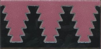 3 by 6 inch Zig Liner deco gloss-Lavender tile