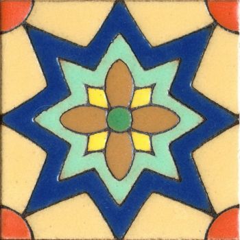 4.2x4.2” Prima Dot deco gloss-Cream tile