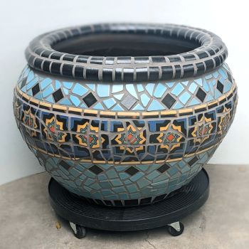 Blue Belvedere Planter