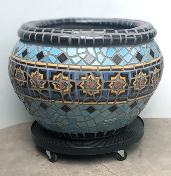 Blue Belvedere Planter