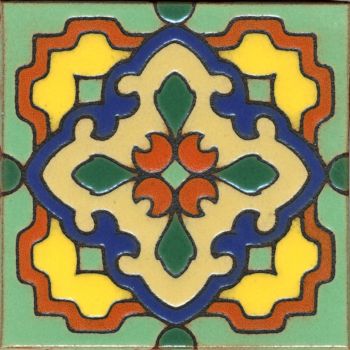 The Contessa deco was inspired by early California tiles and has a strong geomet