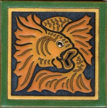 6x6” Fish Fantasy deco combo-Green tile