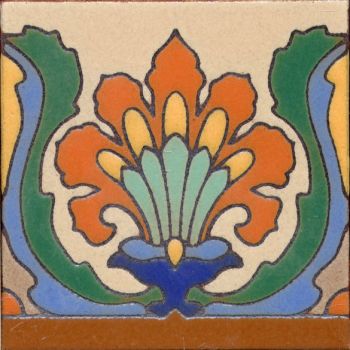 Algers Deco gloss 6x6” tile pattern