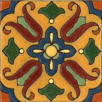 The Memorial deco is the dominant tile pattern featured at the Wrigley Memorial 