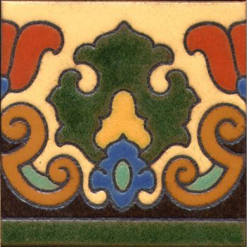 Pierpont deco satin-SB 6x6” tile pattern