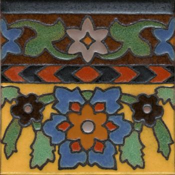 Robbia deco satin-SB 6x6” tile pattern