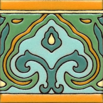 Saracen Ornate deco satin-Classic 6x6” tile pattern