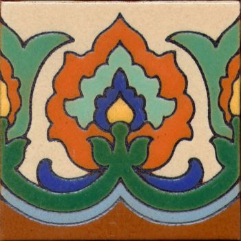 Scepter deco gloss Green 6x6” tile pattern