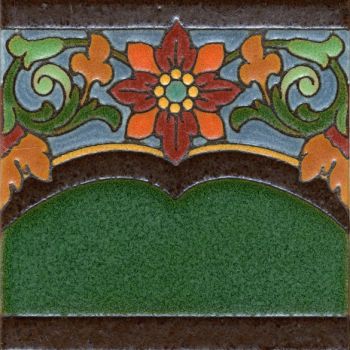Victory Flower deco satin-Blue 6x6” 