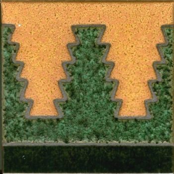 Ziggurat deco satin-A&C 6x6” tile pattern