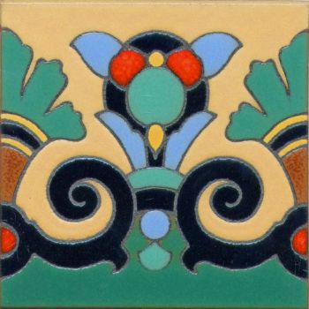 A Malibu Potteries design we've redesigned to improve the line work.