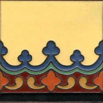 Imperial Demi deco satin-SBblue 6x6” tile pattern