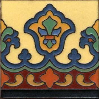 Imperial deco satin- SBblue 6x6” tile pattern