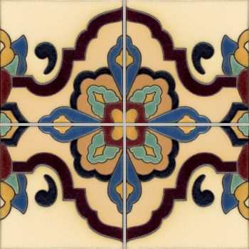 Loggia deco satin-Cream (4 Tile Repeat) 12x12” tile pattern Loggia deco satin-Cream (4 Tile Repeat) 12x12” tile pattern