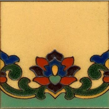Riviera Demi deco satin 6x6” tile pattern