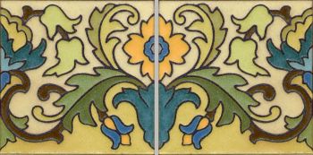Sheffield deco satin-DelRey  (2 Tile Repeat)  12x12” tile pattern