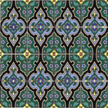 A Malibu Potteries inspired floral pattern.