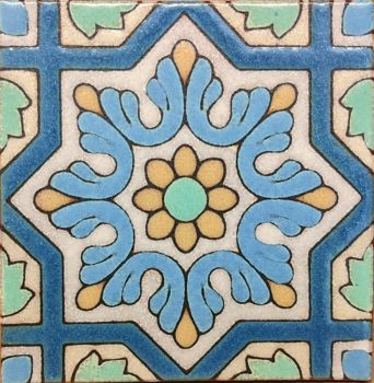6x6” Azulejo deco satin-Pastel