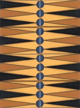 X Backgammon Set Cream 12x16" tile