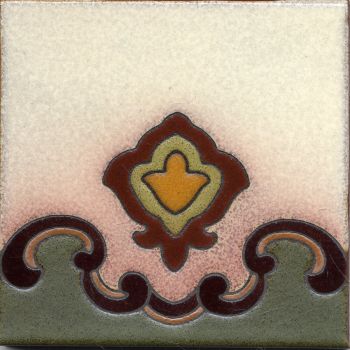 6x6" Chelsea Border deco satin - burgandy
