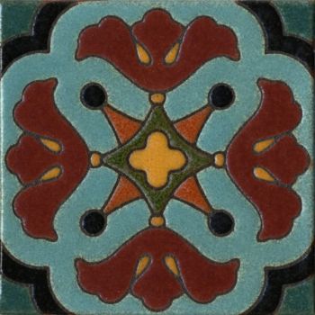 6x6" Mariposa deco satin - blue