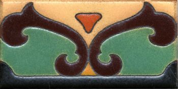 3x6" saracen Liner deco satin - turq