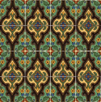 6 x 6" Shiraz deco satin - Green