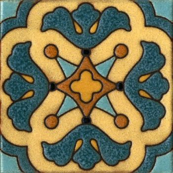 6x6" Mariposa deco satin - blue